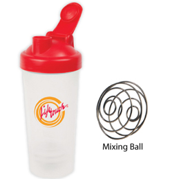 Shaker bottle with mixing ball