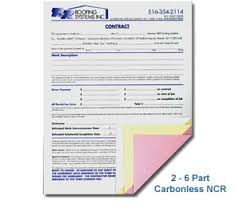 3 PART NCR WHITE, CANARY AND PINK PAPER